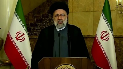 Irański prezydent Ebrahim Raisi przemawia na Zgromadzeniu Ogólnym ONZ  21 września 2021r.  Źródło: YouTube.