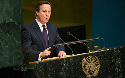 David Cameron przemawia na wiatowym Szczycie w sprawie Zrównowaonego Rozwoju w 2015 r. w siedzibie ONZ w Nowym Jorku.  Zdjcie: AP
