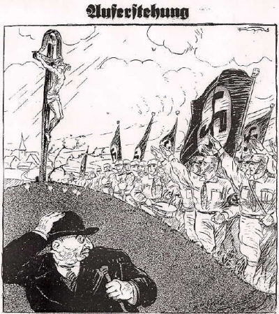 Karykatura z tygodnika “Der Stürmer”.