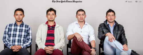 (Od lewej) Jorge Enrique Bernal Castro, William Cañas Velasco, Carlos Alberto Bernal Castro and Wilber Cañas Velasco. Zdjcie: Stefan Ruiz dla “The New York Times”
