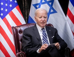 Prezydent USA Joe Biden w Tel Awiwie, 18 października 2023 r. Zdjęcie: Miriam Alster/Flash90.