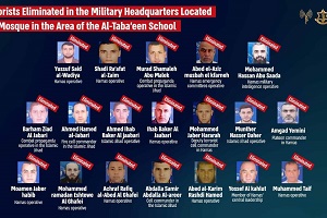 Infografika przedstawiajca terrorystów wyeliminowanych w ataku na kompleks szkolny Al-Taba'een w Darad Tuffah w Strefie Gazy, 10 sierpnia 2024 r. ródo: IDF.