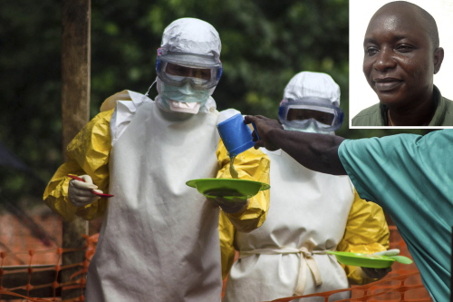 Doktor Szejk Umar Chan z Sierra Leone (zdjcie w prawym górnym rogu), który leczy pacjentów chorych na Ebol.