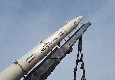#BREAKING: #IRGC is holding a missile exhibition in #Iran's Ahvaz city, displaying a Zolfaghar missile marked with the phrase \