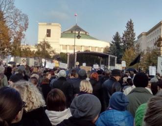 Protest pod Sejmem, Warszawa, 23 padziernika (Ze strony Dziewuchy dziewuchom)