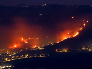 To nie jest zdjcie z Kaliforni, to Kiryat Shmona w Izraelu w czerwcu ubiegego roku. 