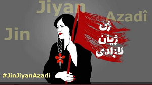 Kurdyjski slogan „Jin, Jiyan, Azadi” („Kobieta, ycie, wolno”). (ródo: Twitter)