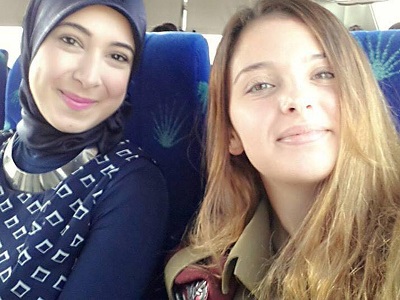 Selfie w izraelskim autobusie.