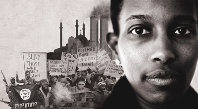 Zdjcie z afisza zapraszajcego na spotkanie w Melbourne, na które Ayaan Hirsi Ali nie moga przyby ze wzgldu na groby mierci.