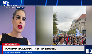 <span>Demonstracja Iraczyków w Londynie na rzecz solidarnoci z Izraelem. (Zrzut z ekranu wideo) </span>