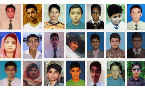 Niektóre z ofiar zamachu w Pakistanie