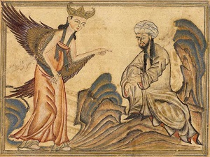 Pokazana przez lektorkę jedna z najstarszych ilustracji muzułmańskich z “Kompendium Kronik” napisanych przez Raszida al Dina w początkach XIV wieku.   