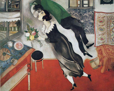 Marc Chagall Urodziny (1915), Museum of Modern Art w Nowym Jorku [ródo: Wikipedia]