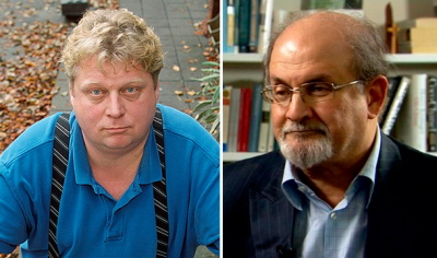 Theo van Gogh (po lewej) zosta zamordowany przez islamist, bo zrobi film krytyczny wobec islamu. Salman Rushdie (po prawej) mia szczcie i pozosta ywy, spdzi wiele lat w ukryciu, pod ochron policyjn po tym, jak Najwyszy Przywódca Iranu nakaza zamordowanie go, bo uwaa ksik Rushdiego, Szataskie wersety, za “bluniercz”.