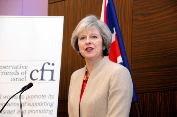 Premier Wielkiej Brytanii, Theresa May, przemawia na dorocznym lunchu Konserwatywnych Przyjació Izraela, 12 grudnia 2016 r. (Zdjcie: Conservative Friends of Israel)