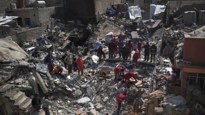 Zniszczenia w Mosulu po nalotach USA. adnych potpie, adnych protestów (Zdjcie: AP)