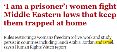 [„Jestem uwięziona”: kobiety walczą z prawem na Bliskim Wschodzie, które trzyma je uwięzione w domu.<br />Zasady ograniczające swobodę życia, pracy i nauki trwają w krajach, w tym w Arabii Saudyjskiej, Jordanii i Izraelu, stwierdza raport Human Rights Watch]