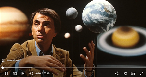 Carl Sagan zrzut z ekranu wideo