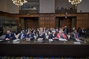 Czonkowie delegacji RPA w Midzynarodowym Trybunale Sprawiedliwoci, 24 maja 2024. Zdjcie: Bastiaan Musscher/U.N. Photo/ICJ-CIJ.