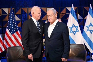Prezydent Joe Biden i premier Benjamin Netanyahu w Tel Awiwie, 18 padziernika, 2023 r. Zdjcie: Avi Ohayon/GPO.