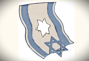 Towarzyszca artykuowi w „Guardianie” grafika pokazuje izraelsk flag z Gwiazd Dawida, która zostaa zerwana i zsuwa si, jest to gboko obraliwe.