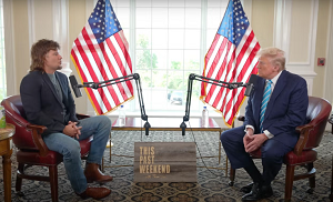Prezydent Tump udziela wywiaduTheo Van, 30 sierpnia 2024. (zrzut z ekranu Youtube)