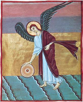 Bamberg Apocalypse: Angel with the Millstone