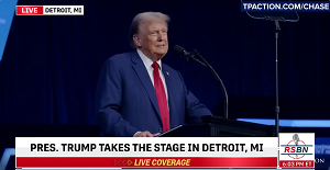 Były prezydent Donald Trump wygłasza przemówienie otwierające „Konwencję Ludową” organizacji Turning Point Action w Detroit w stanie Michigan, 15 czerwca 2024 r. (Zrzut z ekranu: https://www.youtube.com/watch?v=rcynia8q2X4 )