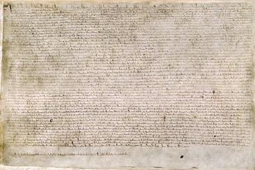 Ilustracja 10. The Magna Carta, napisana atramentem elazowo-galusowym na pergaminie. The British Library.