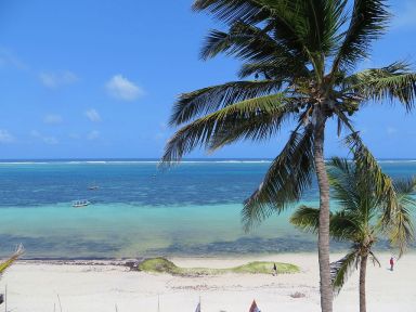 Plae Mombasy, FredD, CC BY-SA 3.0, https://en.wikipedia.org/wiki/Mombasa#/media/File:Nyali_Beach.JPG