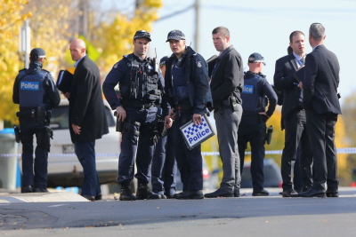 Policja na miejscu ataku terrorystycznego ataku w Melbourne. 6 czerwca 2017. (Zdjcie: Michael Dodge/Getty Images)