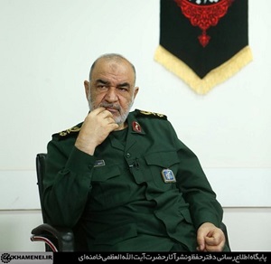 Dowódca IRGC commander Hossein Salami. Strona internetowa Chameneiego, 19 sierpnia 2022.