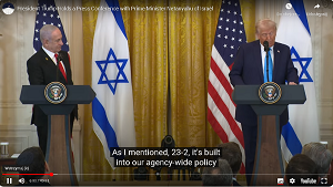 Konferencja prasowa prezydenta Trumpa i premiera Netanjahu. (ródo: zrzut z ekranu wideo)