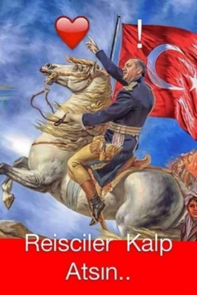<br /> Turecki plakat zachcajcy do popierania Erdogana na Facebooku. <br />