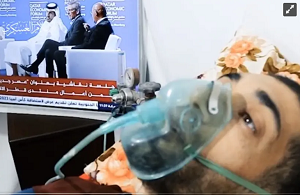 Zrzut z ekranu z wideo Hamasu z Hiszamem al-Sajedem
