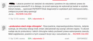 Te komentarze to akurat pod artykuem w Fakcie, ale bynajmniej nie byy odosobnione;http://www.fakt.pl/wydarzenia/polska/slask/wycieli-pacjentce-zoladek-sledzione-i-przelyk-okazala-sie-ze-byla-zdrowa/lescbk9