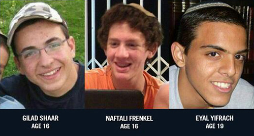 Trzech porwanych w zeszy czwartek nastolatków izraelskich to: Gilad Shaar, Naftali Frenkel i Eyal Yifrach.
