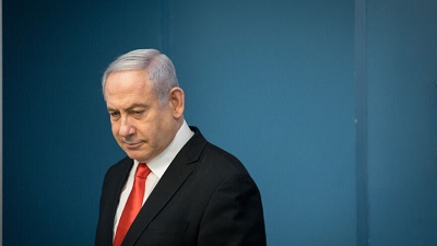 Premier Benjamin Netanjahu podczas konferencji prasowej w dniu 16 marca 2020. Zdjęcie: Yonatan Sindel/Flash90.