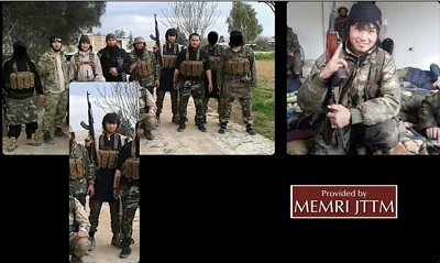 Były rosyjski bojownik ISIS w Syrii w 2014 r. (Źródło: Meduza.io, 16 maja 2023 r.)