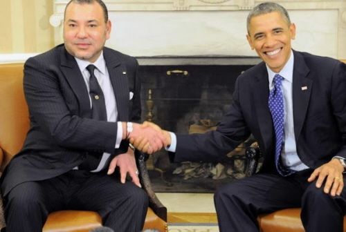  Król Maroka Muhammad VI i prezydent USA, Barack Obama