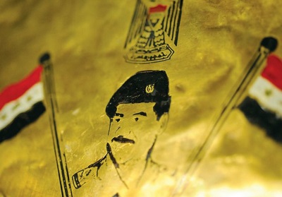 Wizerunek byego przywódcy irackiego Saddama Husajna, miedzioryt. (zdjcie: REUTERS)