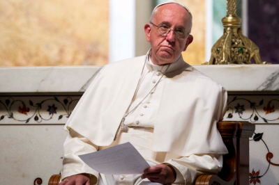 Papie Franciszek prowadzi mody poudniowe w Katedrze St. Matthew w Waszyngtonie. Zdjcie: EPA