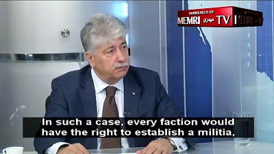 Ahmed Maddalani, czonek komitetu wykonawczego OWP, którego jego ludzie oskaraj o promowanie „normalizacji” z Izraelem. (Zrzut z ekranu z wideo MEMRI)