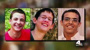 Trzech izraelskich nastolatków porwanych 12 czerwca: Naftali Frenkel, Gilad Shaar i Eyal Yifrach.