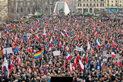 Demonstracja uprzywilejowanych w Poznaniu
