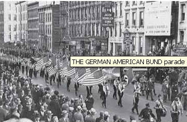 Parada niemiecko-amerykaskiego BUNDu w Nowym Jorku na East 86th St. 30 padziernika 1939 r. Zdjcie: JERUSALEM POST ARCHIVE