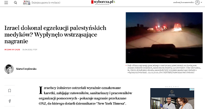 Pani dziennikarka jak zwykle oszczdnie posuguj si prawd. dziennikarze NYT nie dotarli do adnego wideo, wideo zostao im dostarczone przez anonimowego pracownika ONZ.