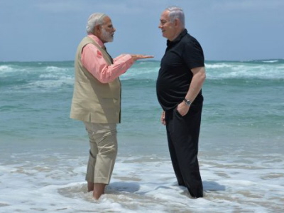 Premier Indii Narendra Modi z premierem Izraela Benjaminem Netanjahu (zdjcie: watanserb.com)