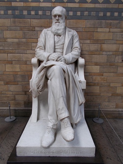 Pomnik Charlesa Darwina w Museum Historii Naturalnej w Londynie