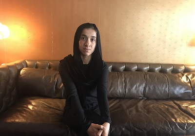 Nadia Murad przed wizyt w Jad Waszem (zdjcie: SETH J. FRANTZMAN)